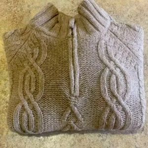 Boden Cable Knit Brown Sweater Wool Size Small